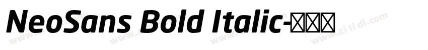 NeoSans Bold Italic字体转换